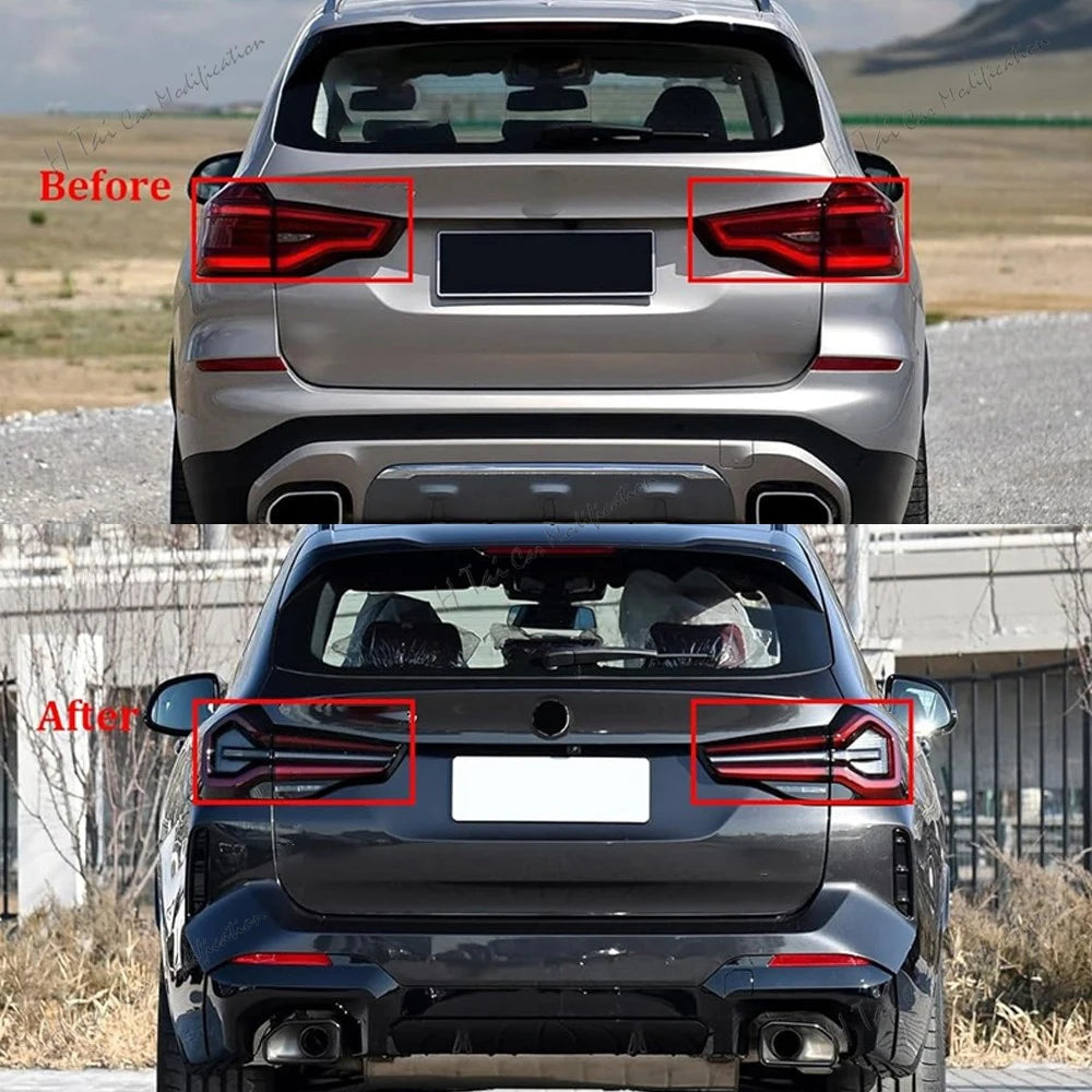 LED tail lights with sequential indicators for BMW X3 G01, view 2