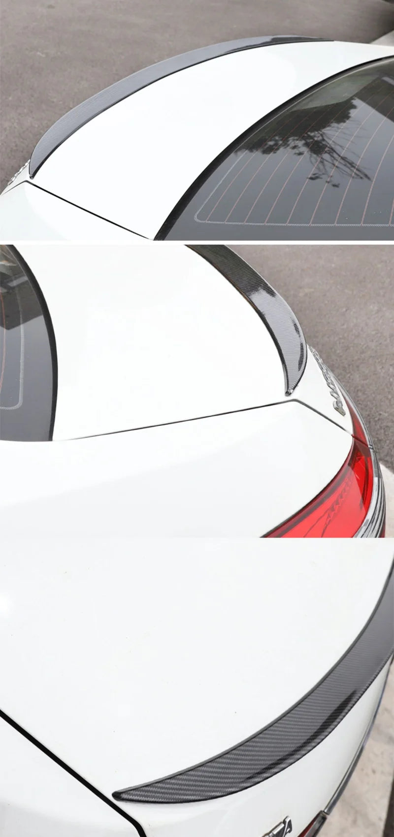 121cm Length Universal Spoiler Lip Sedan Rear Wing For W204 W211 BMW E92 E60 E90 G20 F30 Audi A3 A4 Peugeot 508