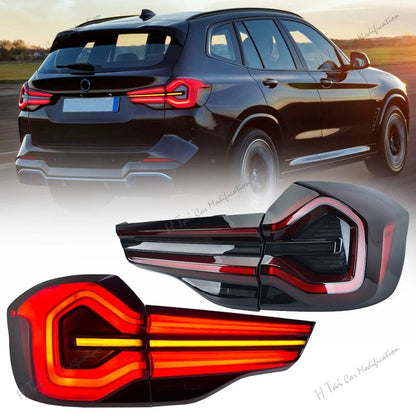 LED tail lights with sequential indicators for BMW X3 G01