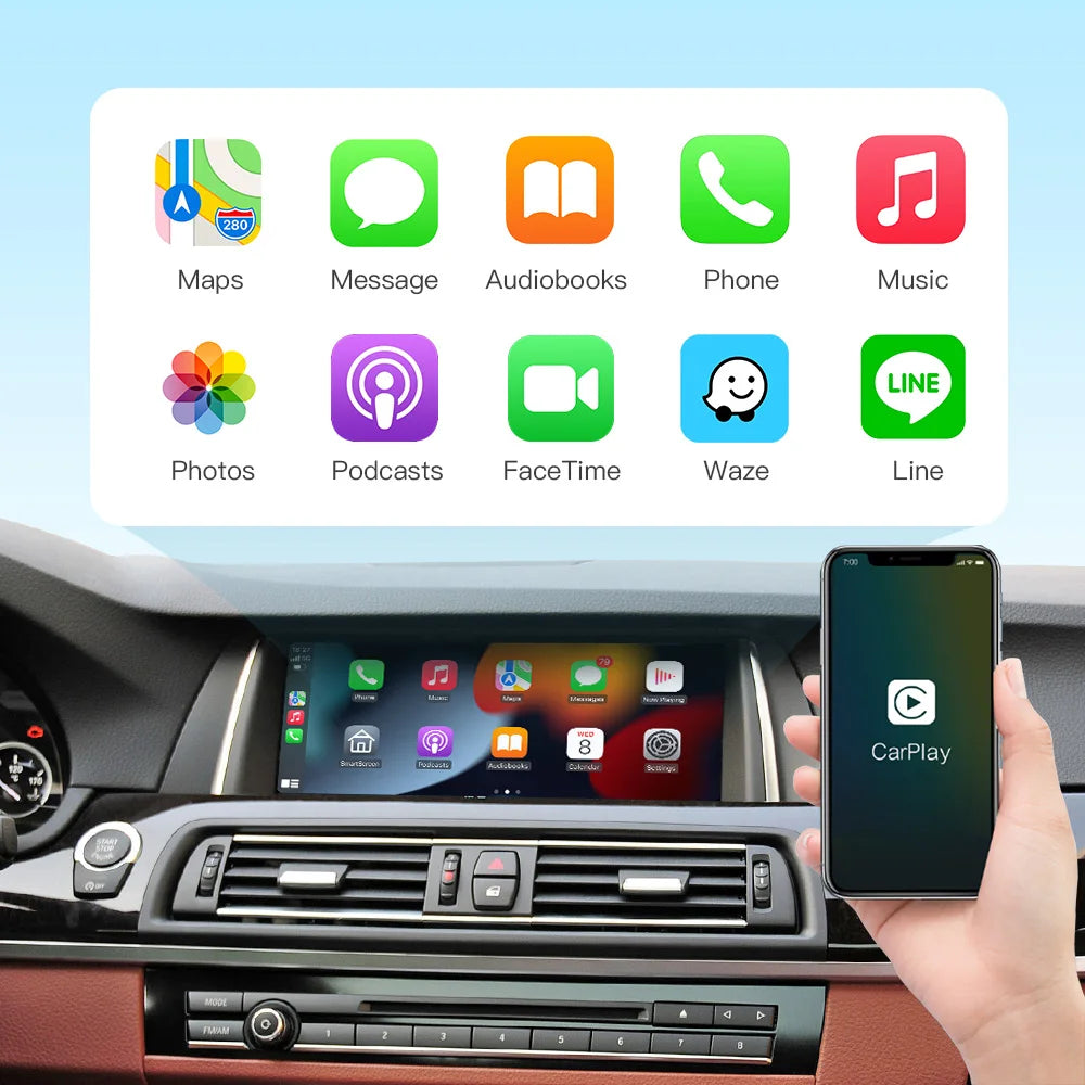 Wireless CarPlay Android For BMW NBT CIC System 1 2 3 4 5 Series X1 X3 X4 X5 F20 F21 F30 F31 F34 F10 F48 F25 F26 F15 F60 F10 E84