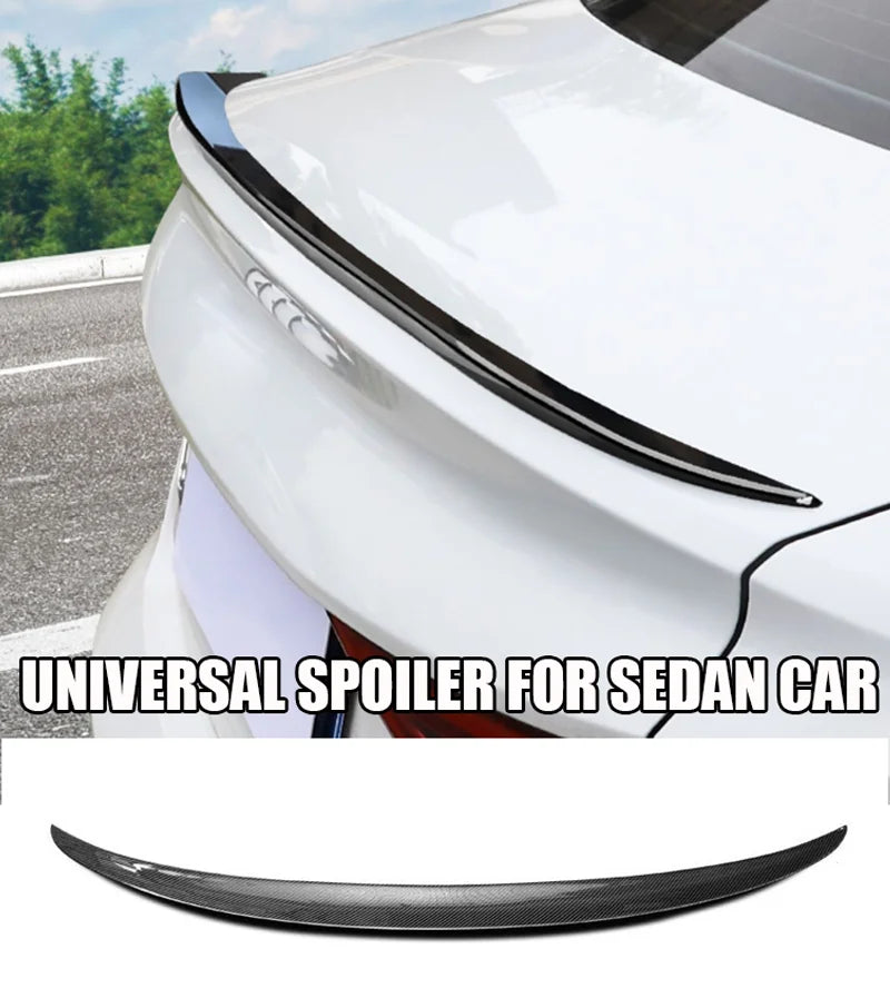 121cm Length Universal Spoiler Lip Sedan Rear Wing For W204 W211 BMW E92 E60 E90 G20 F30 Audi A3 A4 Peugeot 508