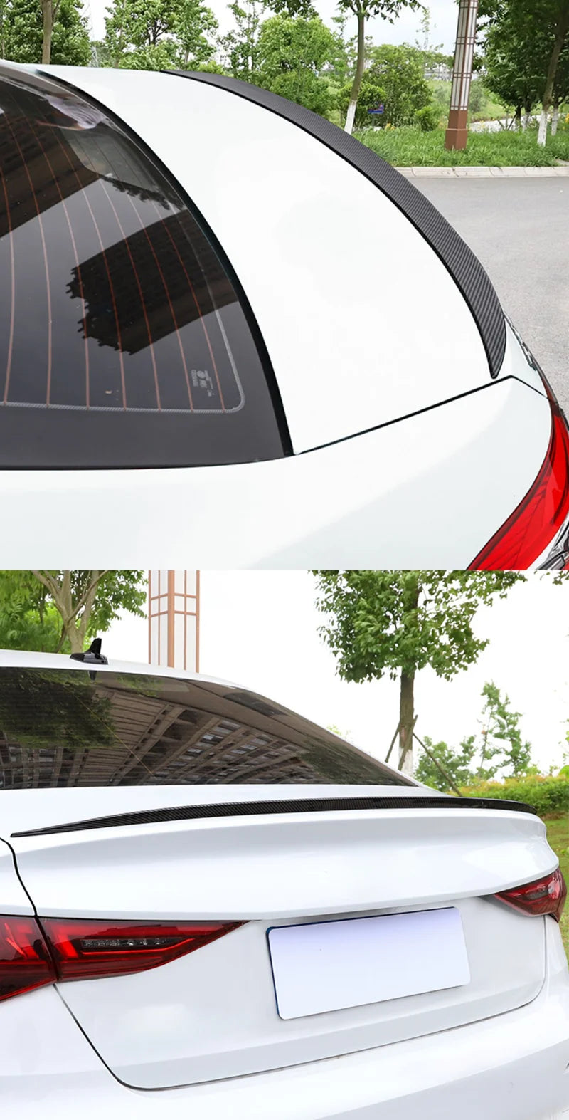 121cm Length Universal Spoiler Lip Sedan Rear Wing For W204 W211 BMW E92 E60 E90 G20 F30 Audi A3 A4 Peugeot 508