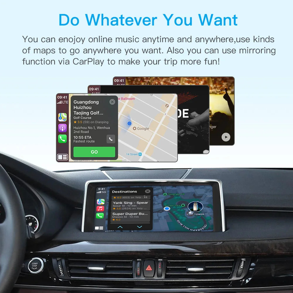 Wireless CarPlay Android For BMW NBT CIC System 1 2 3 4 5 Series X1 X3 X4 X5 F20 F21 F30 F31 F34 F10 F48 F25 F26 F15 F60 F10 E84