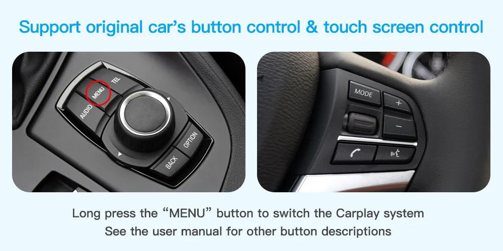 Wireless CarPlay Android For BMW NBT CIC System 1 2 3 4 5 Series X1 X3 X4 X5 F20 F21 F30 F31 F34 F10 F48 F25 F26 F15 F60 F10 E84