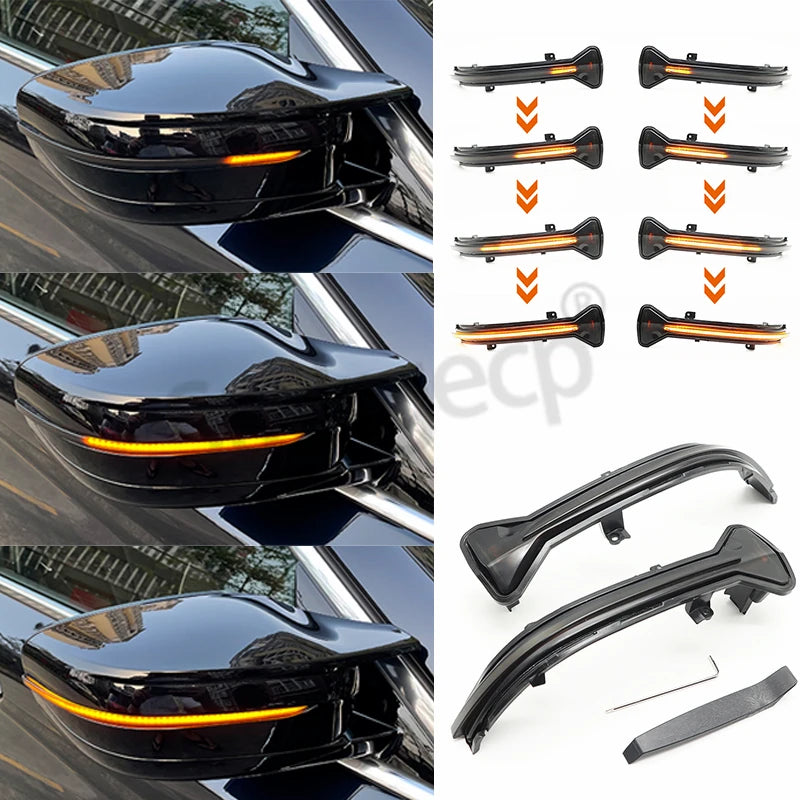 For BMW G38 G12 G20 G30 G31 G32 G14 G15 G16 G11 G12 M5 F90 LED Dynamic Turn Signal Light Rearview Mirror Indicator Yellow