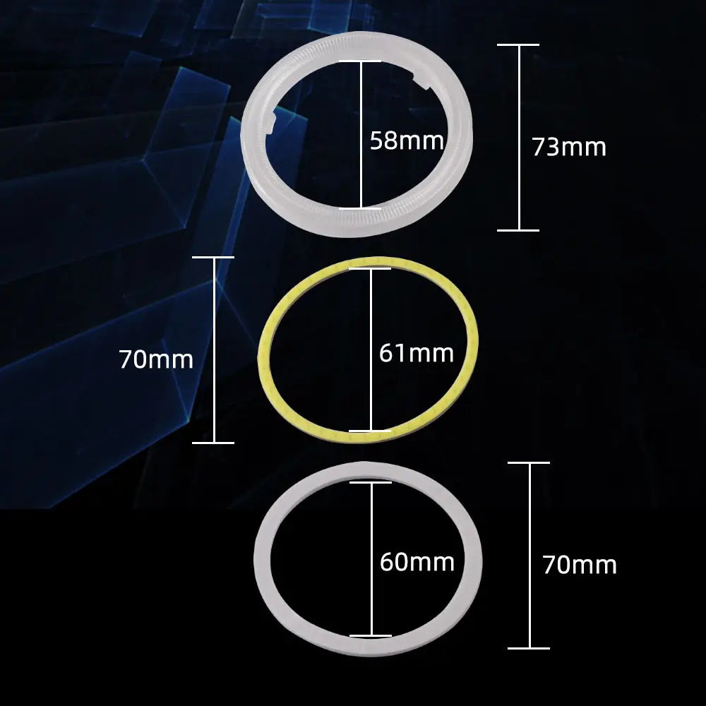 1Pair COB Angel Eyes Halo Rings For LED Car Motorcycle Scooter Headlights 12V With Cover 60mm 80mm 120mm 70mm 90mm 100mm 110mm