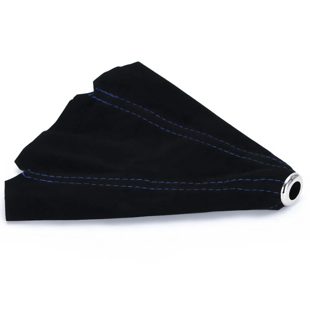 16mm Universal Suede Leather Car Gear Shift Collars Carbon Fiber Auto Car Manual Stick Shifter Knob Gear Shift Boot Cover Gaiter