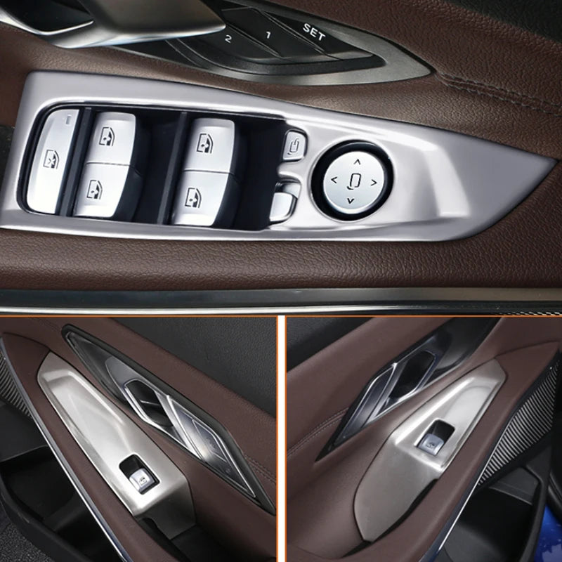 Car Console Gearbox Panel Trim Window Lift Switch Control Panel Frame dashboard Gear Shift Panel decorative For BMW 3 Series G20