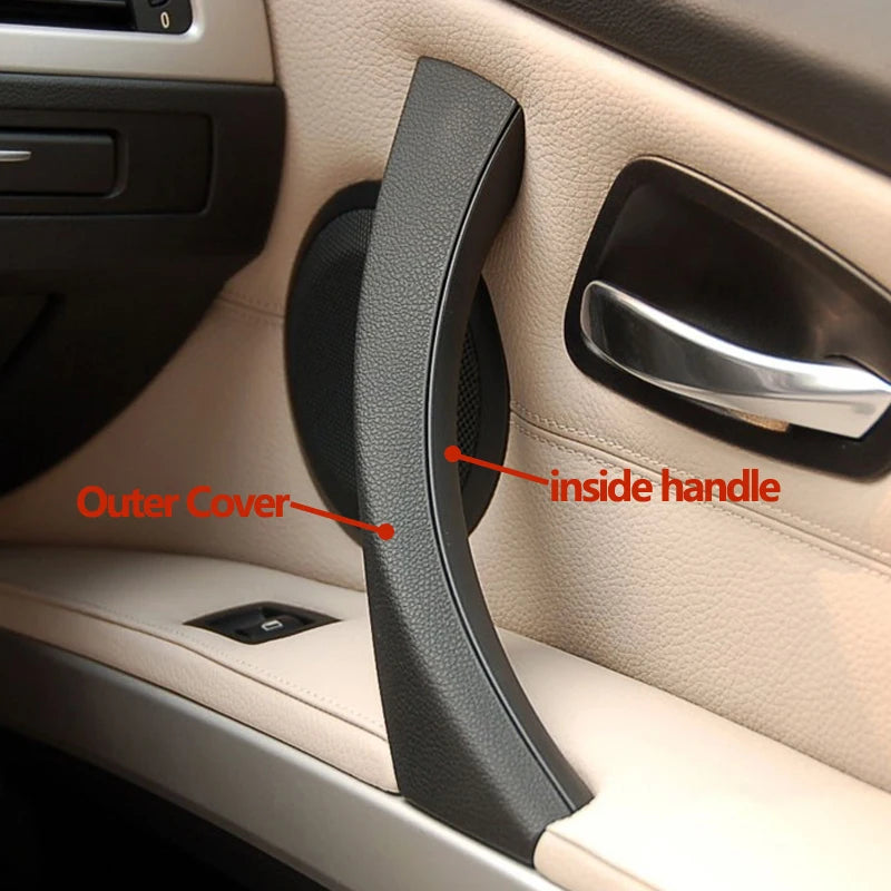 Car Passenger Left Right Side Interior Door Pull Handle with Cover Trim For BMW 3 Series E90 E91 E92 316i 318i 320i 325i 328i