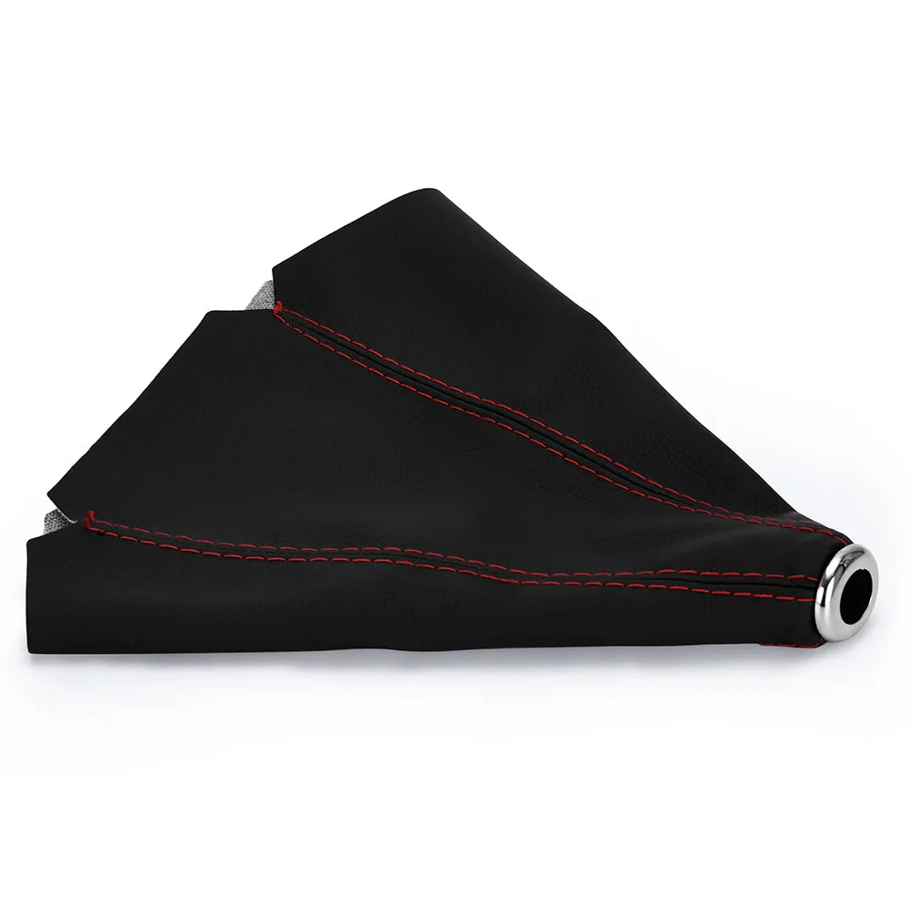 16mm Universal Suede Leather Car Gear Shift Collars Carbon Fiber Auto Car Manual Stick Shifter Knob Gear Shift Boot Cover Gaiter