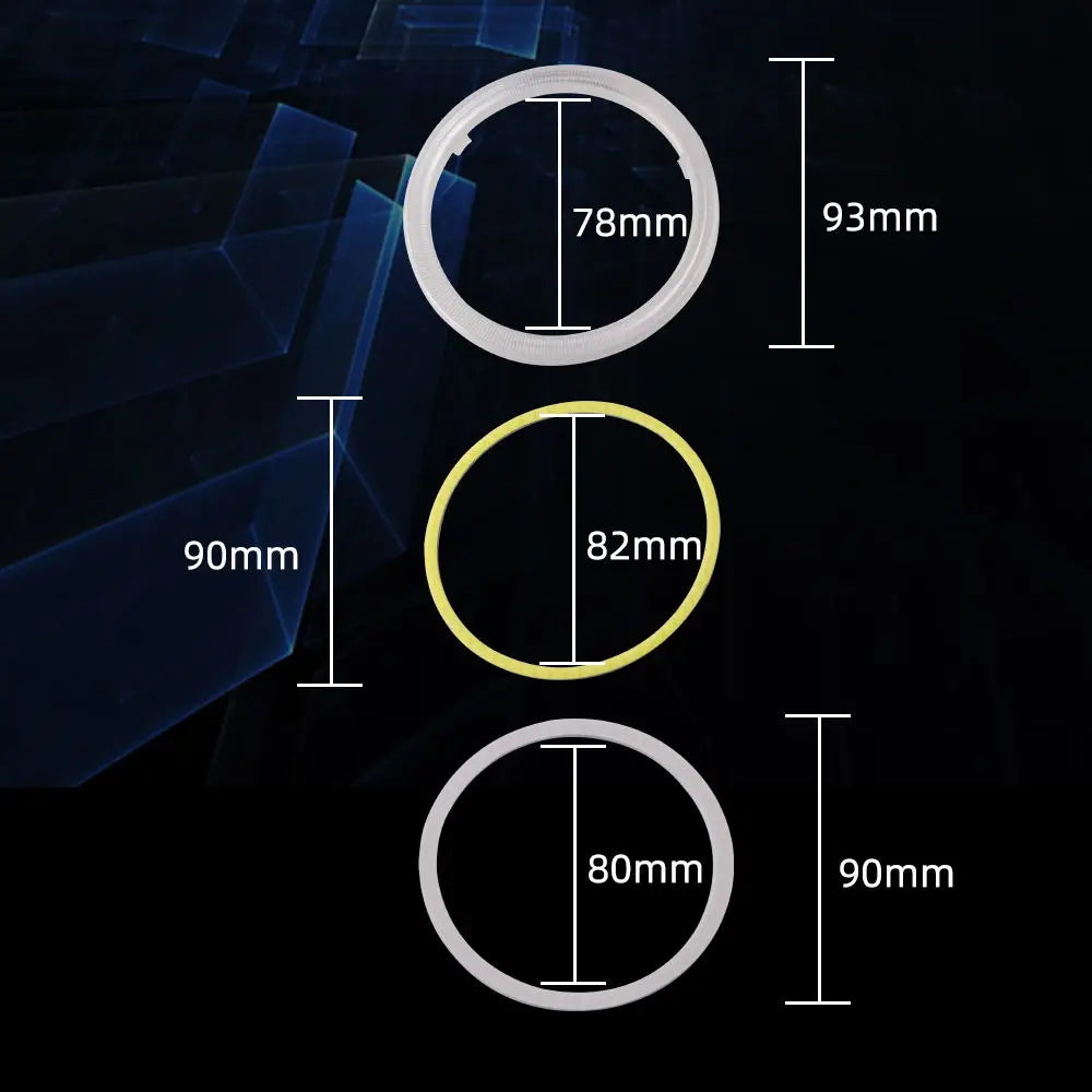 1Pair COB Angel Eyes Halo Rings For LED Car Motorcycle Scooter Headlights 12V With Cover 60mm 80mm 120mm 70mm 90mm 100mm 110mm