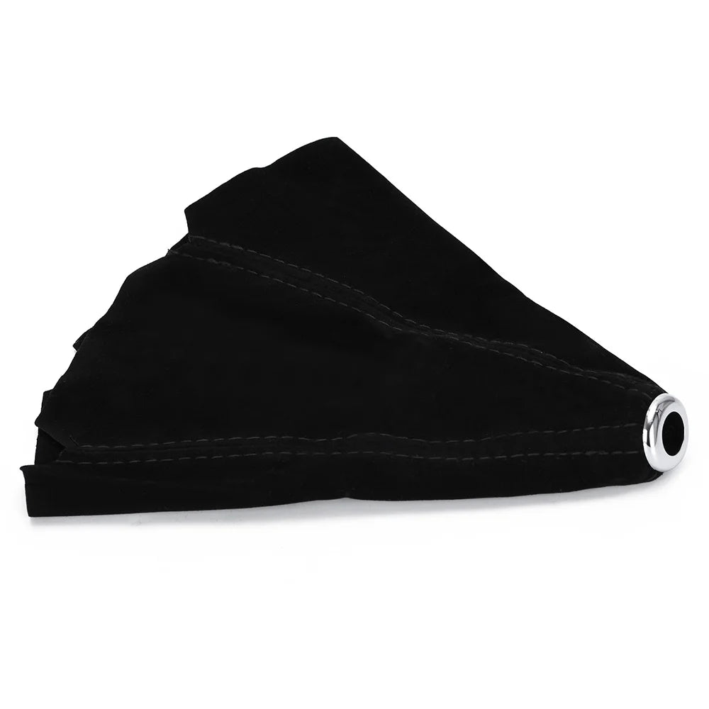 16mm Universal Suede Leather Car Gear Shift Collars Carbon Fiber Auto Car Manual Stick Shifter Knob Gear Shift Boot Cover Gaiter