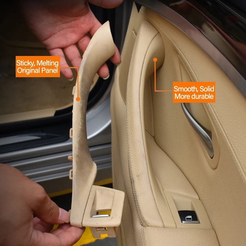 LHD RHD Beige Black Brown Oyster Car Interior Door Armrest Inside Pull Handle Set For BMW 5 Series F10 F11 523i 525i 528i 530i