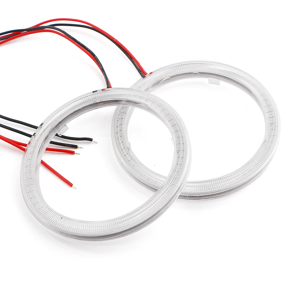 1Pair COB Angel Eyes Halo Rings For LED Car Motorcycle Scooter Headlights 12V With Cover 60mm 80mm 120mm 70mm 90mm 100mm 110mm