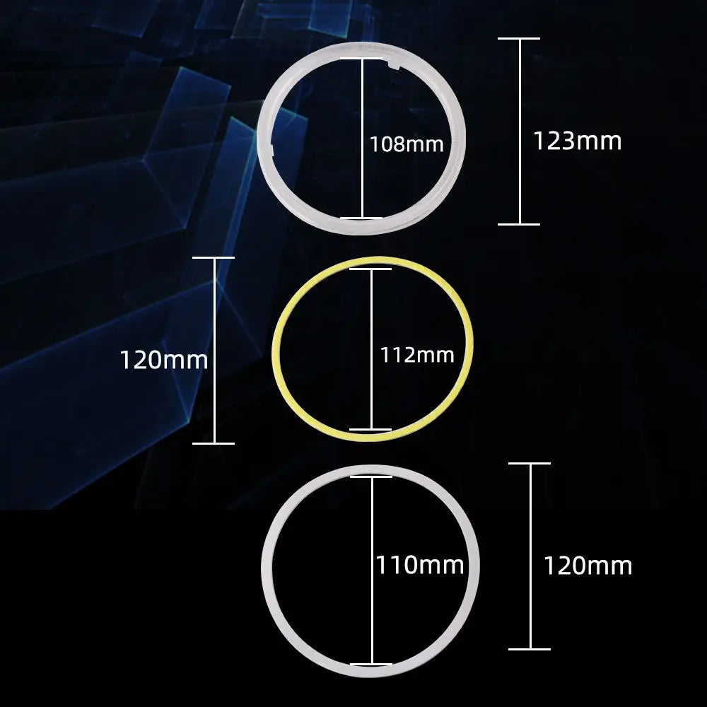1Pair COB Angel Eyes Halo Rings For LED Car Motorcycle Scooter Headlights 12V With Cover 60mm 80mm 120mm 70mm 90mm 100mm 110mm