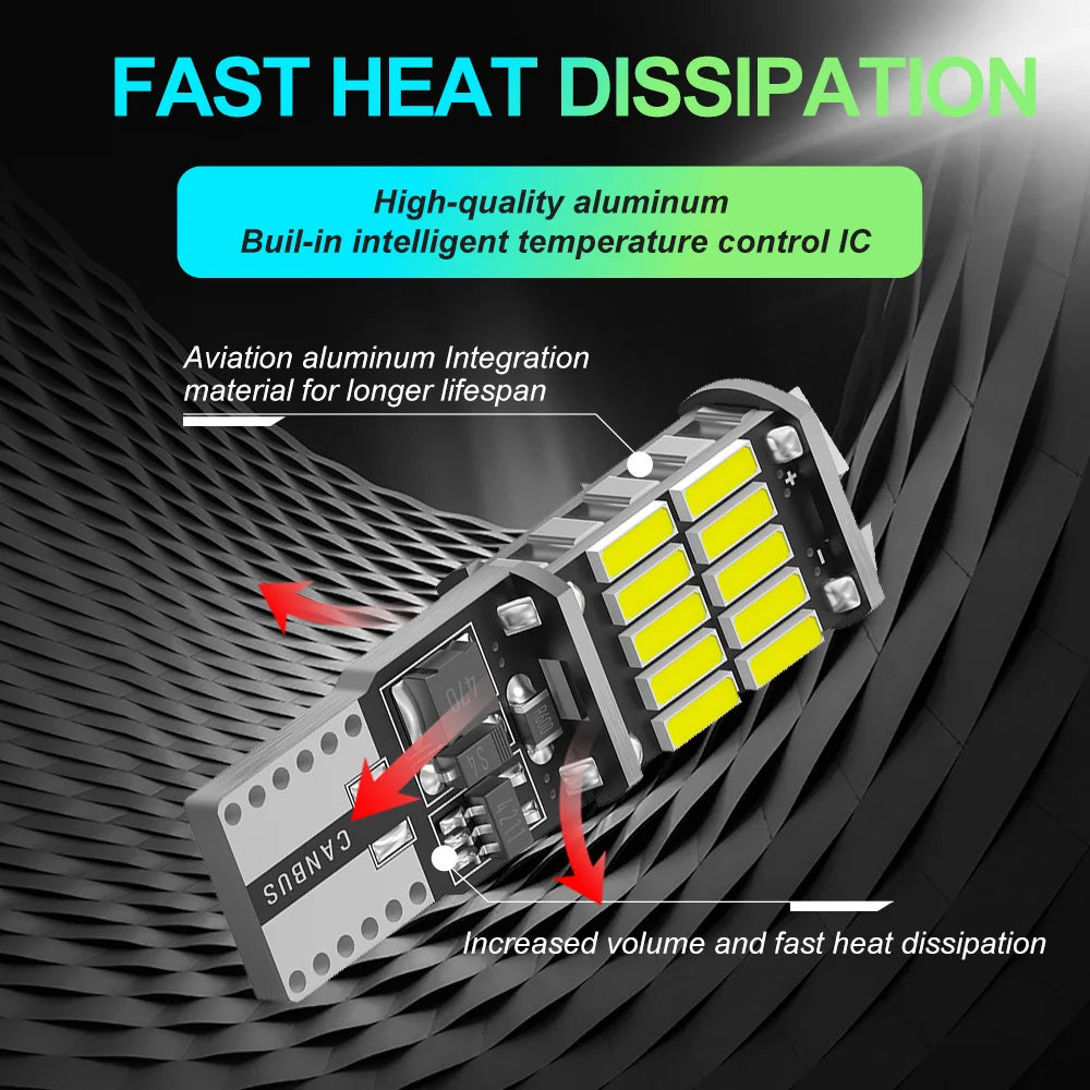 2/10x T10 W5W Canbus Car LED Bulb for BMW Mini Cooper R56 R53 E90 E46 F20 F10 E39 Z4 Interior Dome Trunk Lamp Parking Lights 12V