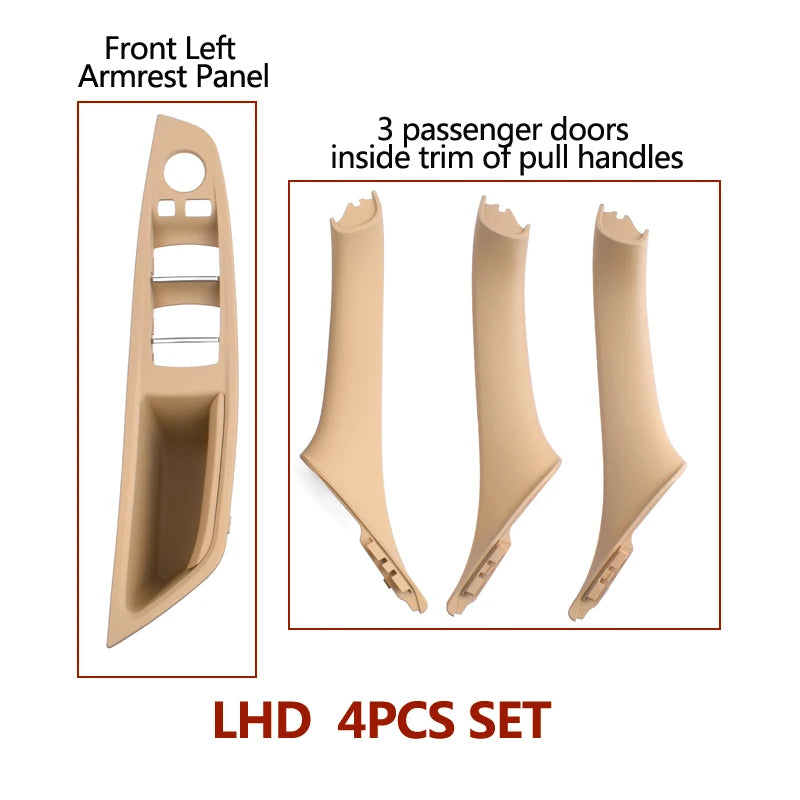 Quality Interior Front Door Armrest Panel Trim Pull Handle Set Replacement For BMW 5 Series F10 F11 F18 520i 523i 525i 528i 535i