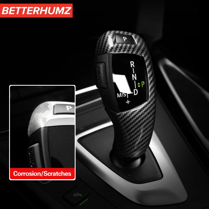 Carbon Fiber ABS For BMW F30 F20 F10 F31 F32 F36 F34 F22 X3 F25 X5 F15 Series 1 3 4 5 Car Gear Shifter Knob Cover Trim Accessory