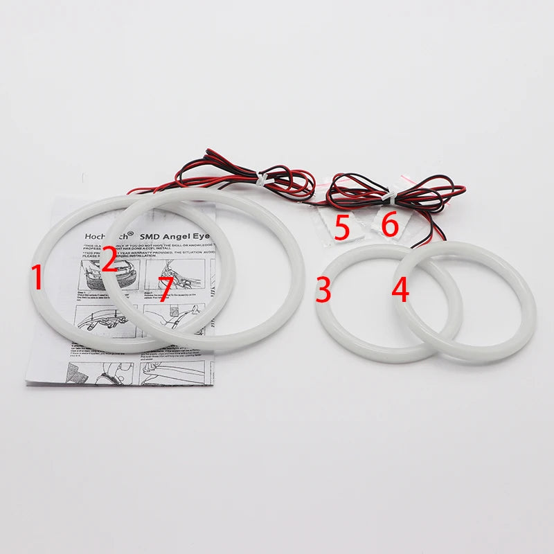 For BMW 3 Series E46 316i 318i 320d 323i 328i 330i 325xi 330d 1998-2005 Excellent LED Cotton Angel Eyes Rings Daytime Light