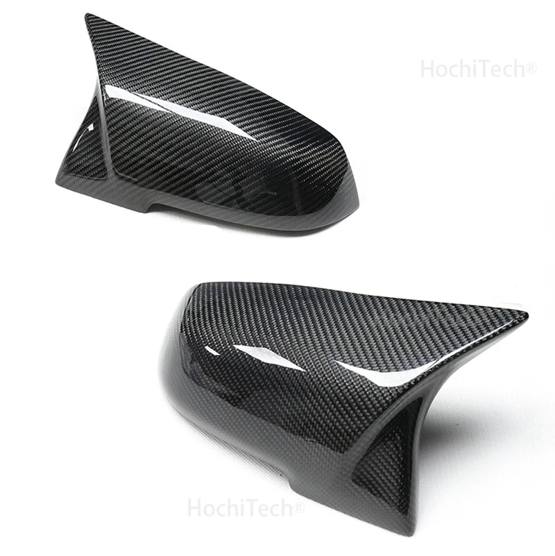 2 Pieces Rearview Mirror Cover Cap Carbon Black for BMW Series 1 2 3 4 X M 220i 328i 420i F20 F21 F22 F23 F30 F32 F33 F36 X1