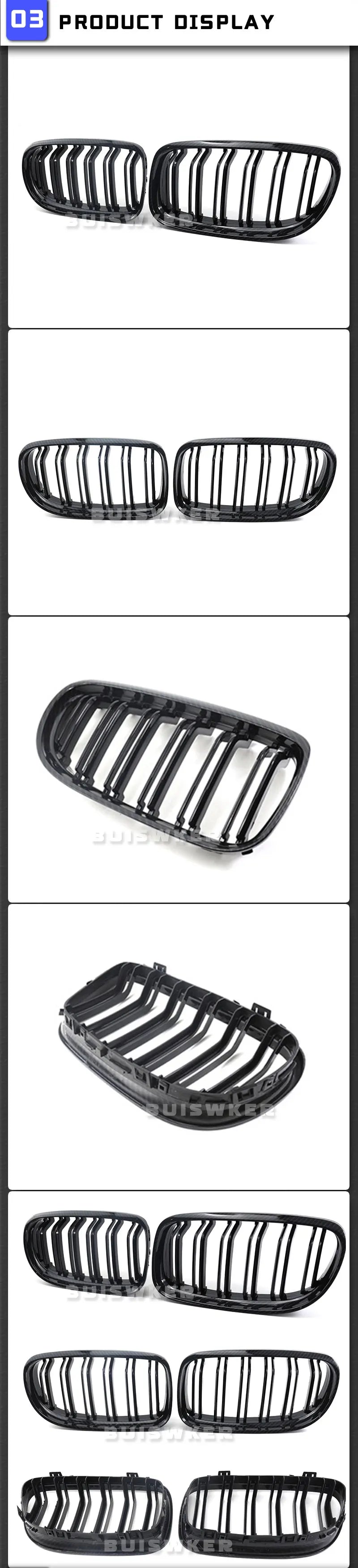 1 Pair Gloss/Matte Black M-Color Kidney Front Grille Auto Racing Grille for BMW E90 E91 LCI 325i 328i 335i 2009 2010 2011