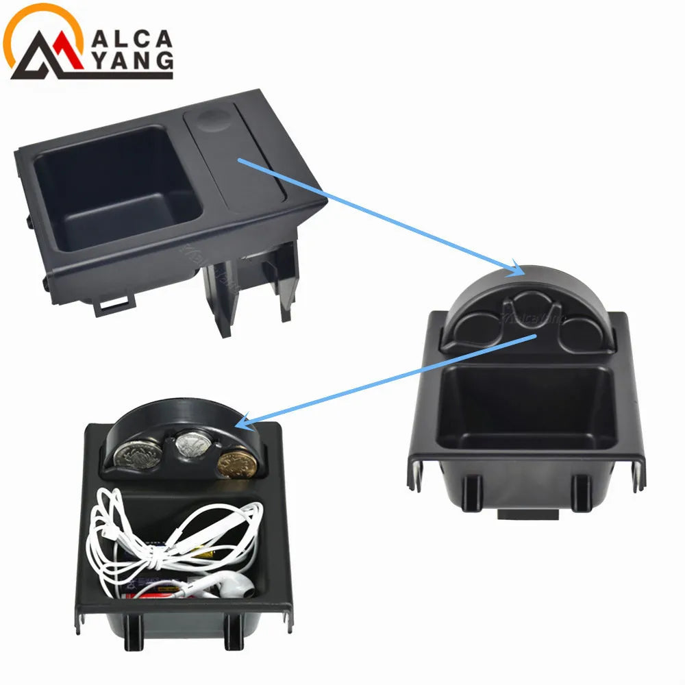 Car Center Console Water Cup Holder Beverage Bottle Holder Coin Tray For Bmw 3 Series E46 323i 318I 320I 98-06 51168217953