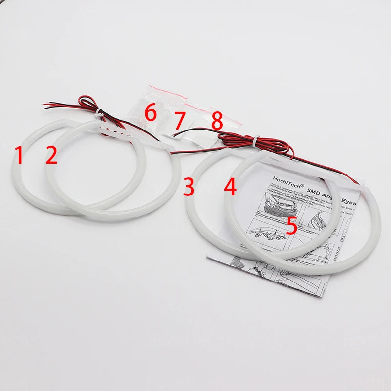For BMW 3 Series E46 316i 318i 320d 323i 328i 330i 325xi 330d 1998-2005 Excellent LED Cotton Angel Eyes Rings Daytime Light
