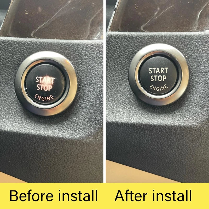 Car Engine START Button Replace Cover STOP Switch Accessories Key Decor For BMW X1 X5 E70 X6 E71 Z4 E89 3 5 Series E90 E91 E60