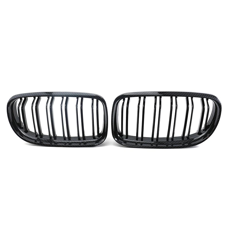 Double-Slat Kidney Grilles, Gloss Black, for BMW 3 Series E92 / E93 LCI (2010-2013)
