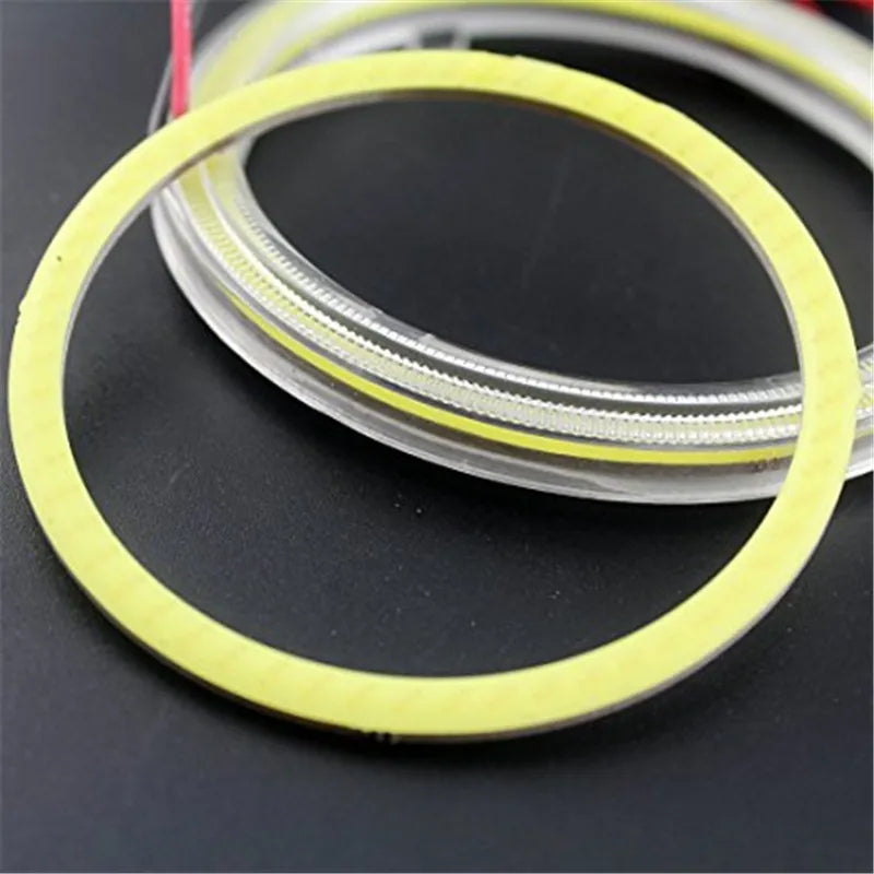 2x Super Bright Halo Rings COB LED Angel Eyes Headlight 60mm 70mm 80mm 90mm 100mm 110mm 120mm Car Motorcycle DRL Light Bulb Lamp