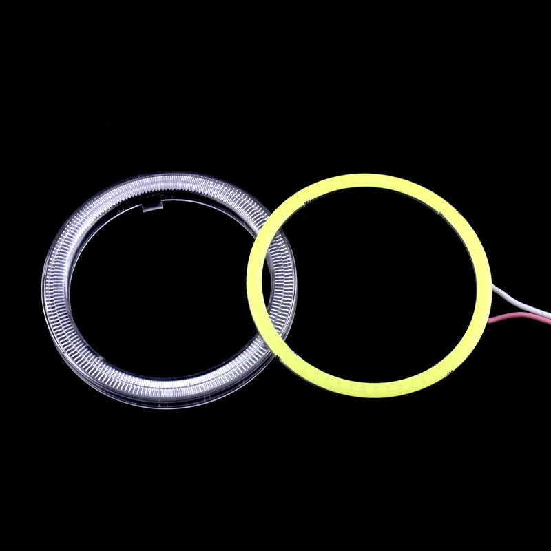 2x Super Bright Halo Rings COB LED Angel Eyes Headlight 60mm 70mm 80mm 90mm 100mm 110mm 120mm Car Motorcycle DRL Light Bulb Lamp