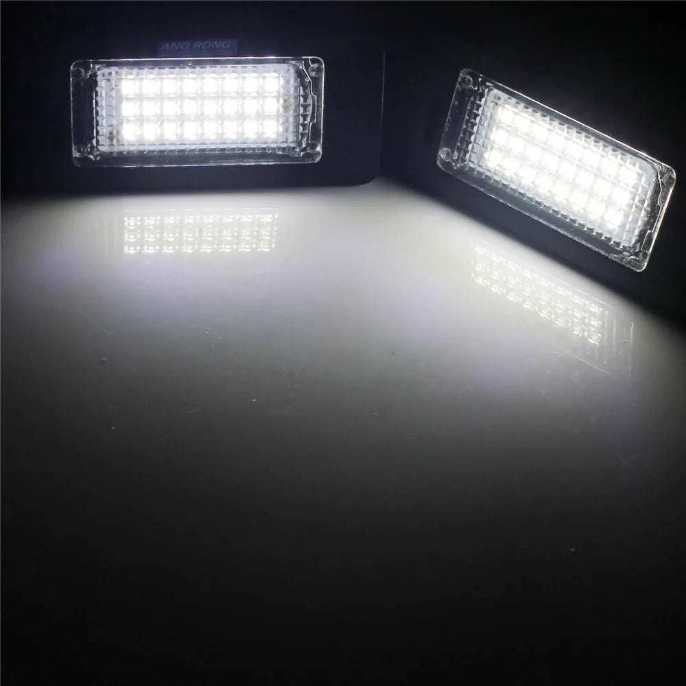 ANGRONG 2x Canbus LED License Number Plate Light Lamp For BMW 3 5 Series E39 E60 E61 E90 E92