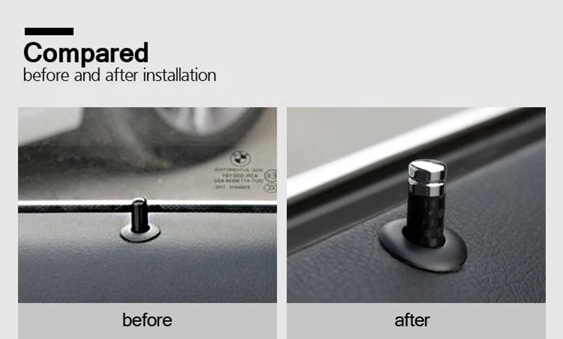 For BMW E46 E39 E60 E90 E36 F30 F10 E53 E34 E30 E70 X3 X4 X5 X6 M3 M5 Carbon Fiber Door Lock Stick Pin Cap Car Interior