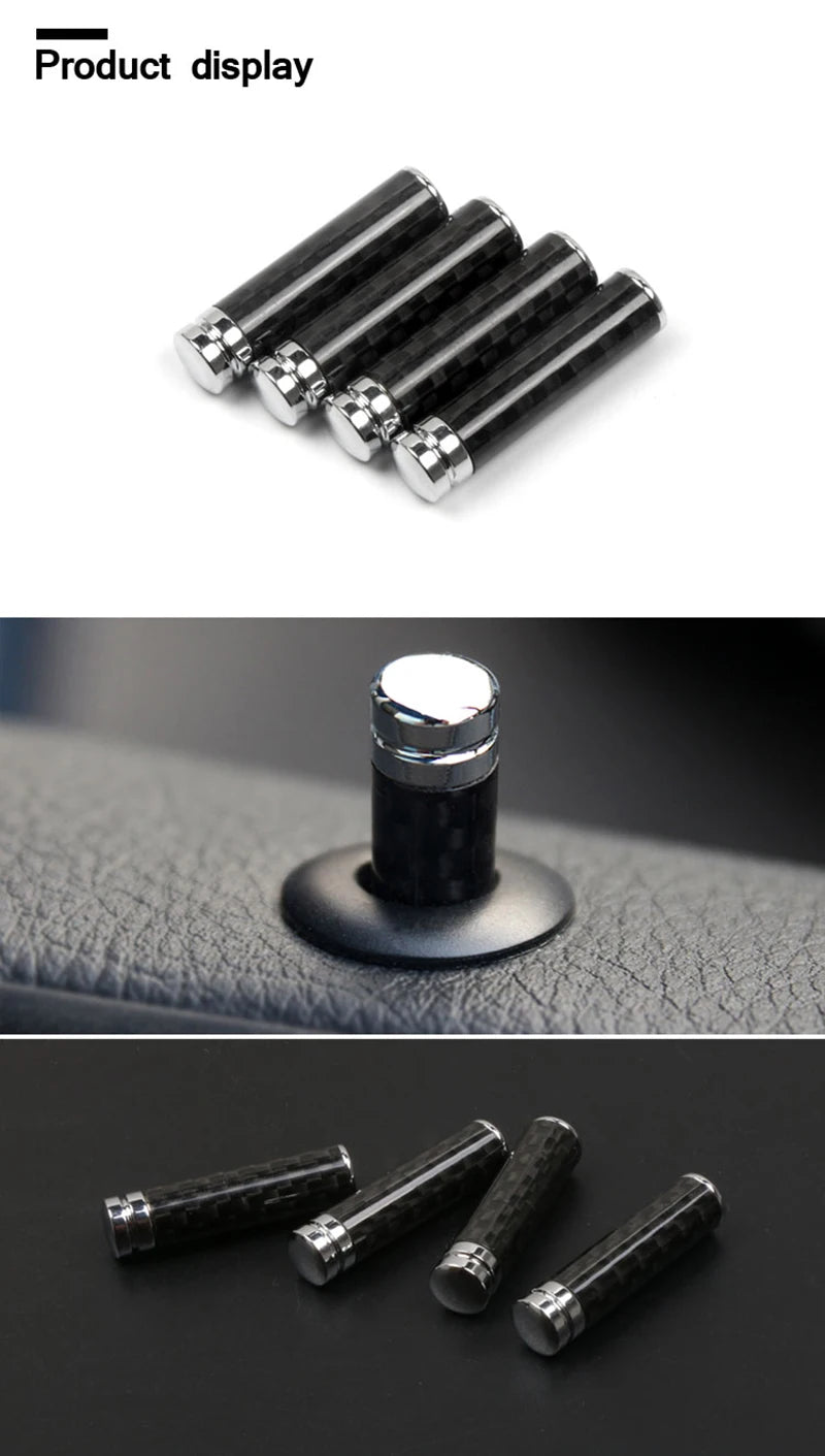 For BMW E46 E39 E60 E90 E36 F30 F10 E53 E34 E30 E70 X3 X4 X5 X6 M3 M5 Carbon Fiber Door Lock Stick Pin Cap Car Interior