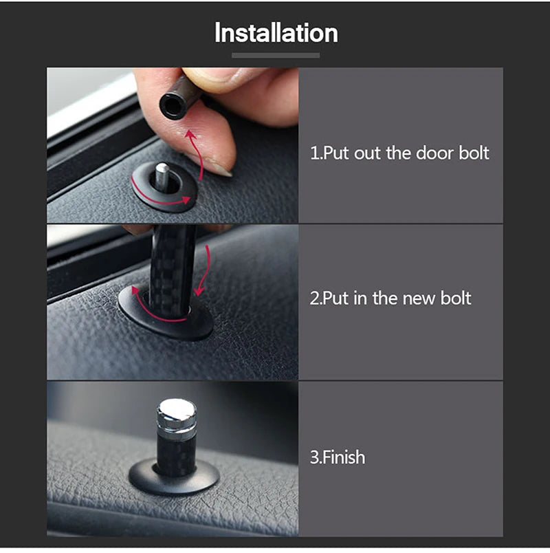 For BMW E46 E39 E60 E90 E36 F30 F10 E53 E34 E30 E70 X3 X4 X5 X6 M3 M5 Carbon Fiber Door Lock Stick Pin Cap Car Interior