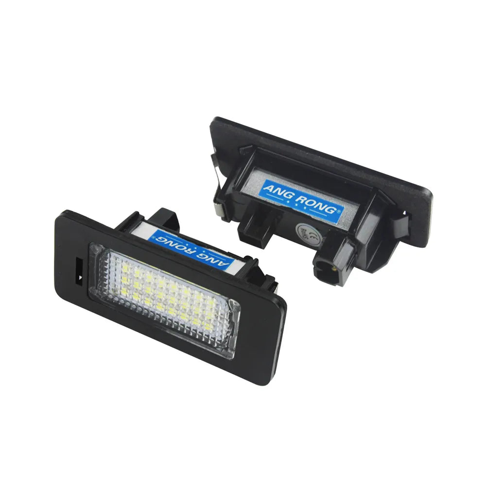 ANGRONG 2x Canbus LED License Number Plate Light Lamp For BMW 3 5 Series E39 E60 E61 E90 E92