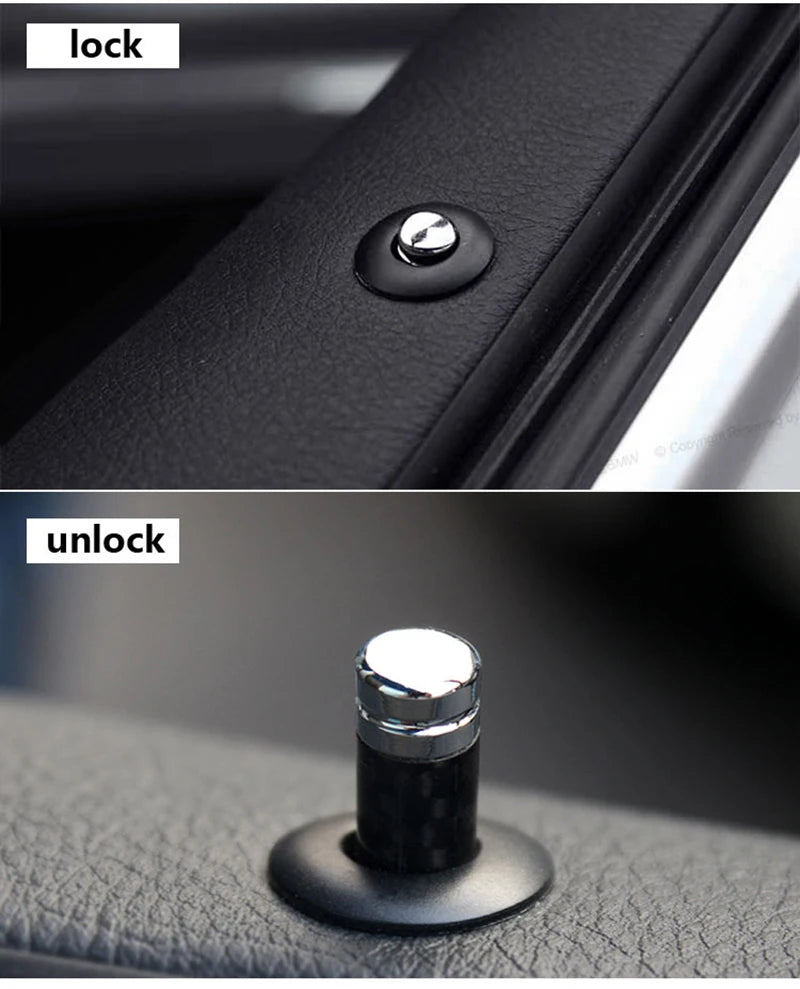 For BMW E46 E39 E60 E90 E36 F30 F10 E53 E34 E30 E70 X3 X4 X5 X6 M3 M5 Carbon Fiber Door Lock Stick Pin Cap Car Interior