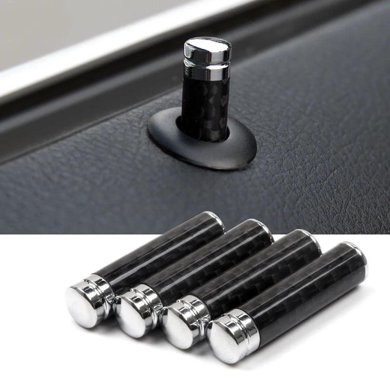 For BMW E46 E39 E60 E90 E36 F30 F10 E53 E34 E30 E70 X3 X4 X5 X6 M3 M5 Carbon Fiber Door Lock Stick Pin Cap Car Interior