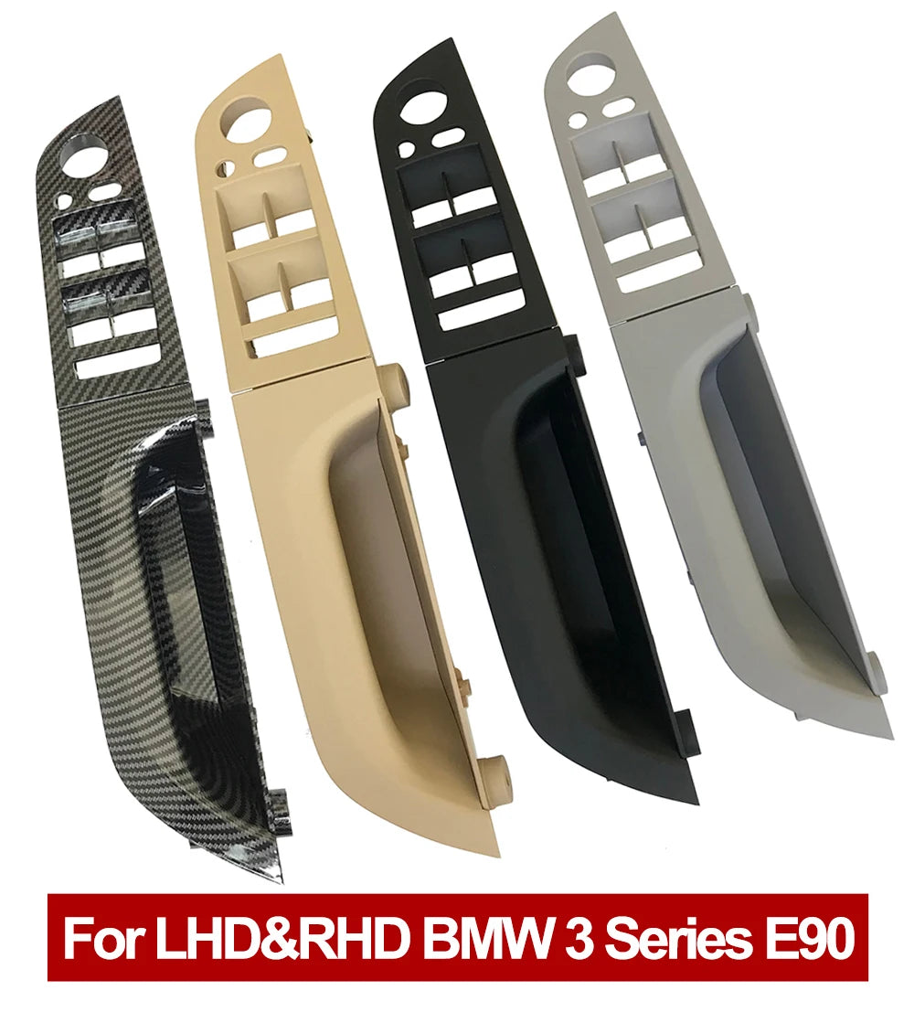 Left Right Interior Door Pull Handle with Cover Trim For BMW 3 Series E90 E91 E92 316 318 320 325 328i
