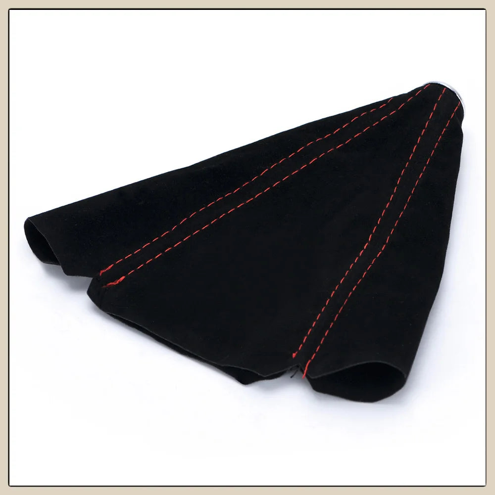 16mm Universal Suede Leather Car Gear Shift Collars Carbon Fiber Auto Car Manual Stick Shifter Knob Gear Shift Boot Cover Gaiter