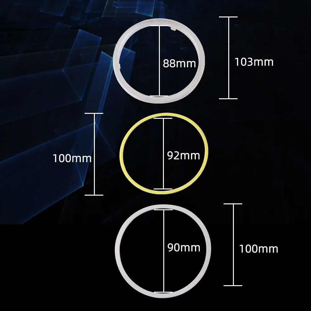 1Pair COB Angel Eyes Halo Rings For LED Car Motorcycle Scooter Headlights 12V With Cover 60mm 80mm 120mm 70mm 90mm 100mm 110mm