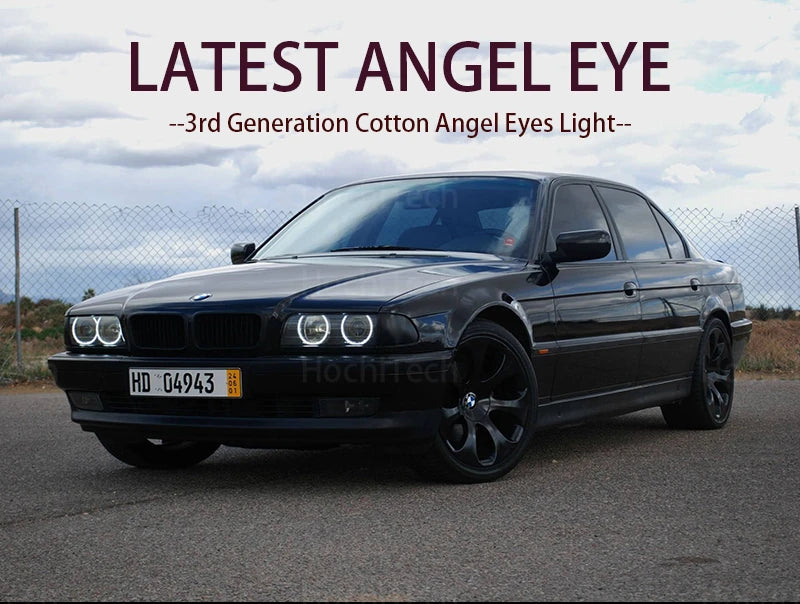 For BMW 3 Series E90 E92 E93 M3 2007-13 Coupe Cabriolet Hight Quality LED Angel Eyes Kit Cotton White Ring