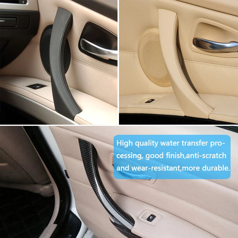 Left Right Interior Door Pull Handle with Cover Trim For BMW 3 Series E90 E91 E92 316 318 320 325 328i