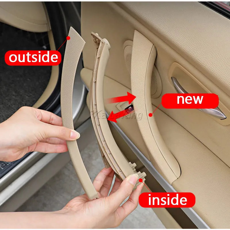 Full Set Interior Door Handles for BMW 3Series E90 E91 318 320 325 328 330 335 Part Inner Doors Panel Handle Bar Pull Trim Cover