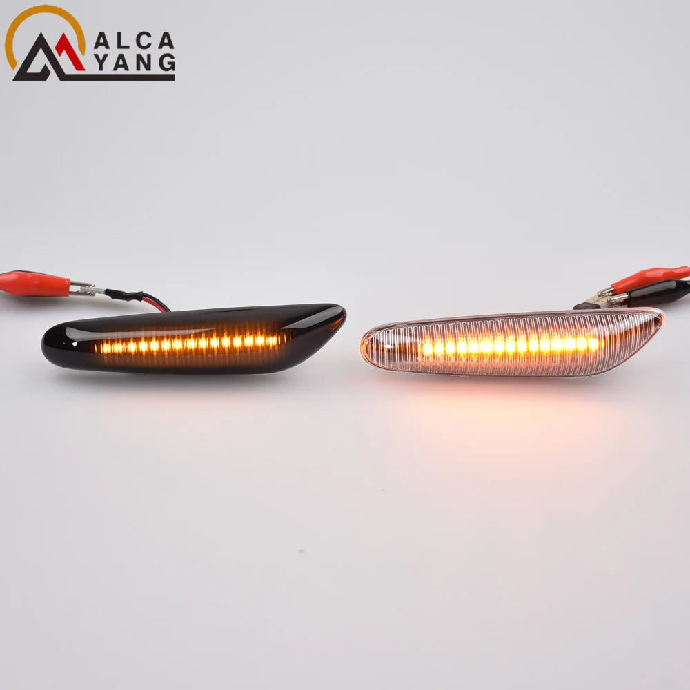2x Dynamic LED Fender Light Side Marker For BMW 1 3 5 serie E46 E60 E61 E81 E82 E87 E88 E90 E91 E92 E93 X1 E84 X3 E83 X5 E53