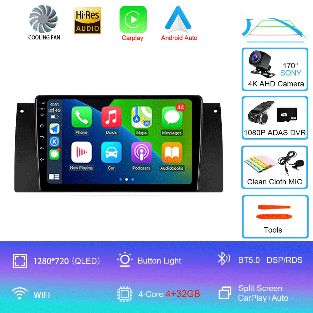 Android Autoradio 15 For BMW X5 E39 E53 1999 - 2006  Multimedia Video Player Stereo Navigation GPS No 2din 2 din dvd