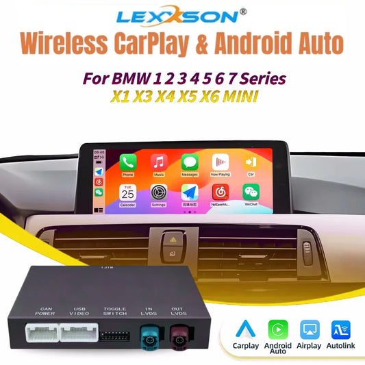 LEXXSON NEW Wireless CarPlay Android For BMW NBT CIC System 1 2 3 4 5 Series X1 X3 X4 X5 F20 F30 F31 F34 F10 F48 F25 F26 F15 F60