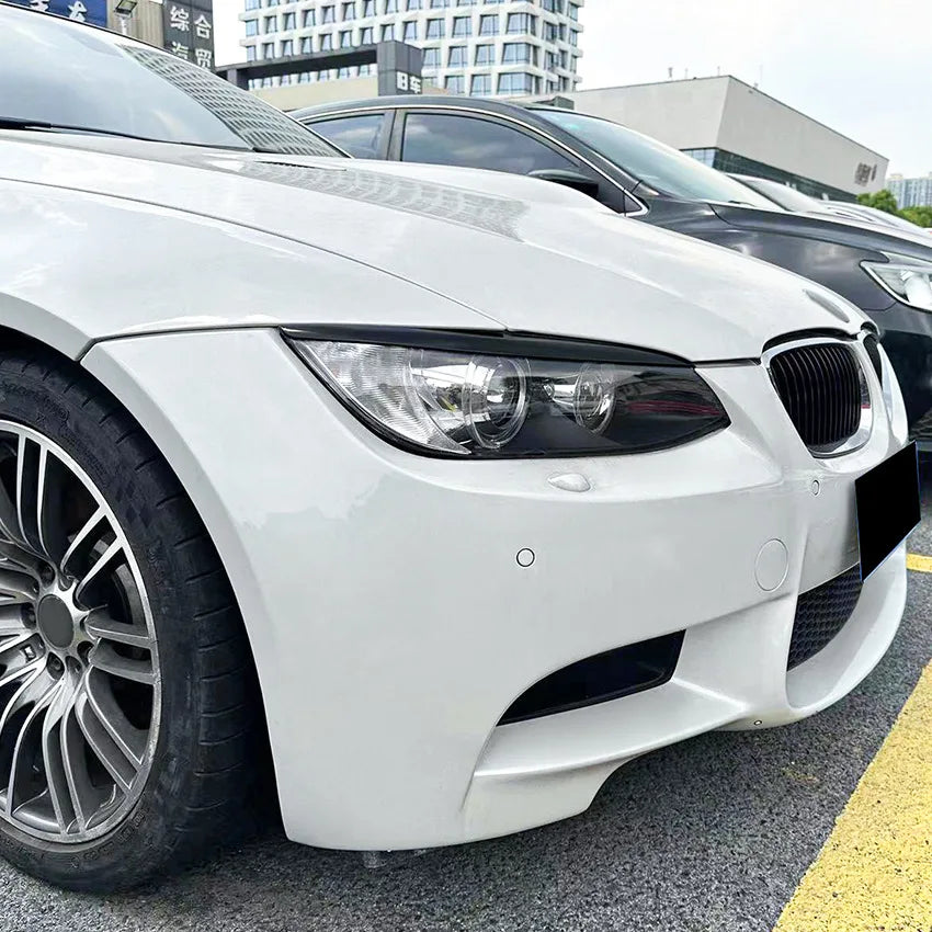 ABS Gloss Headlight Eyebrows Eyelids 2Pcs for BMW E92 E93 3 Series 325i 330i 330d 335i 335d Pre-LCI 3D Stickers Car Accessories