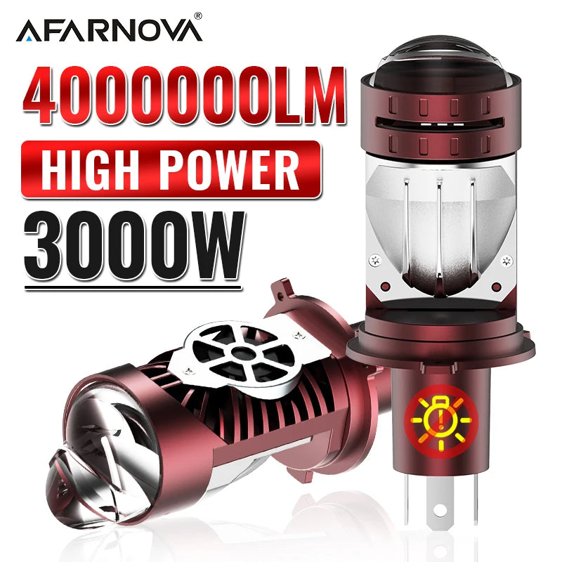 3000W New H4/9003/HB2 LED Headlight Bulb Projector Canbus Super Bright LED 4000000LM 6500K Hi/Low Beam Apply For Car&Motorcycle