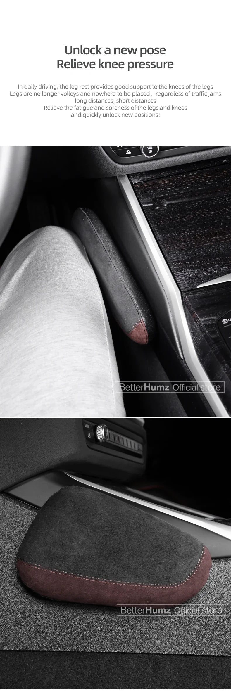 For BMW F30 F20 G20 G30 X3 G01 X5 E70 X6 E71 Made of Alcantara Car Door Armrest Elbow Pad Leg Support Cushion Anti-collision